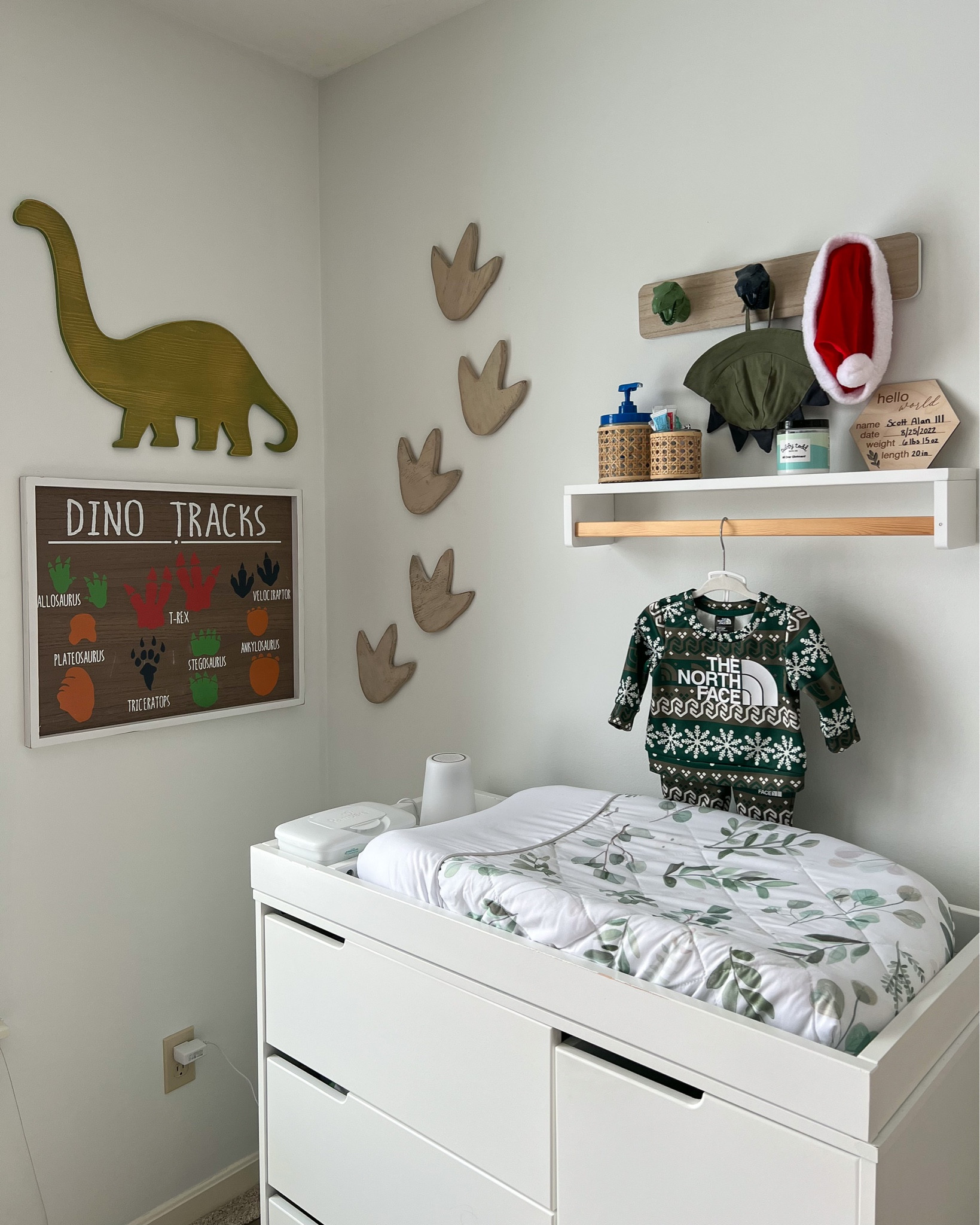 Boho Dino nursery decor. Dinosaur nursery decor. Babyletto changer dresser. Dinosaur footprints. Changing table. Nursery shelves. Dinosaur decor. Boy nursery. Boy room decor. Baby boy nursery room. Nursery decor. 

#LTKbaby #LTKfamily #LTKhome