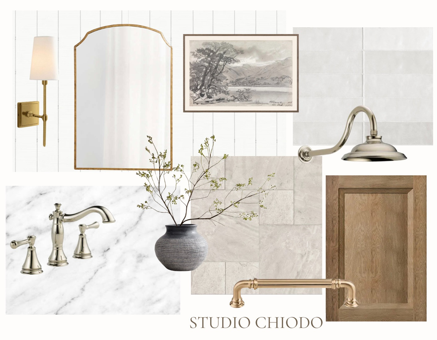 Bathroom inspiration: Cloé 2.5" x 8" Ceramic Tile in White, Carrara Marble Vanity Top, Chester Silver Versailles Porcelain Floor Tile in silver

Classic Coastal Bathroom Design | White Shiplap Walls Meet Timeless Marble | Brushed Nickel Fixtures and Brass Accents | Studio Chiodo Interior Design | Modern Farmhouse Bath with Vintage Landscape Art and Textural Details | Luxury Bathroom Renovation Inspiration 🌿 #BathroomDesign #Shiplap #CoastalInteriors #MarbleBathroom #InteriorDesign #modernfarmhouse 

 #LTKHome