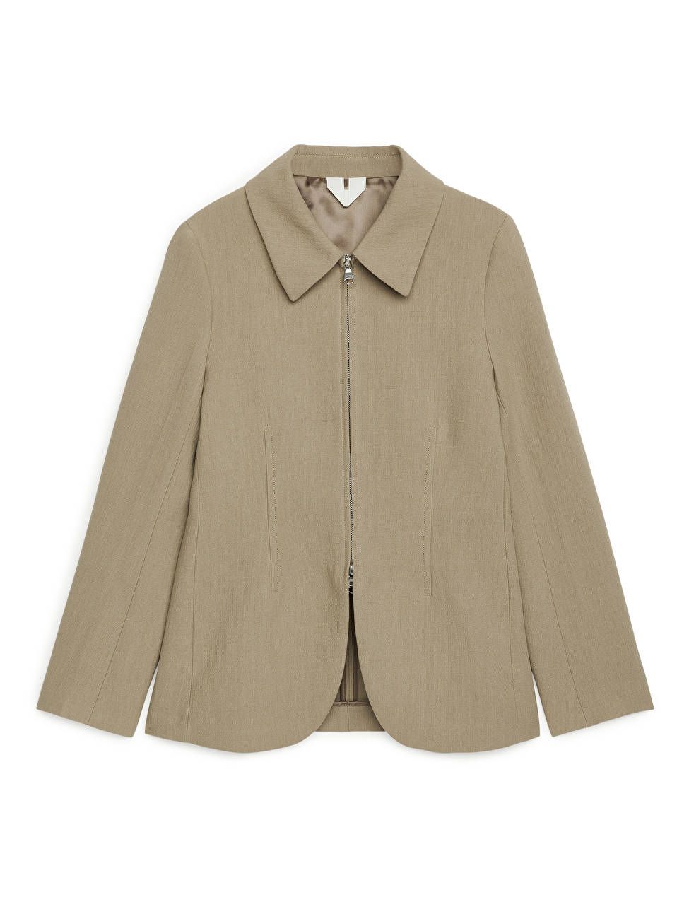 Cotton Linen Zip Jacket | ARKET (US&UK)