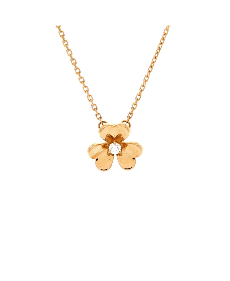 Pre-Owned Van Cleef & Arpels Mini Frivole Pendant Necklace 18K Gold and Diamond, 18 | Bloomingdale's (US)