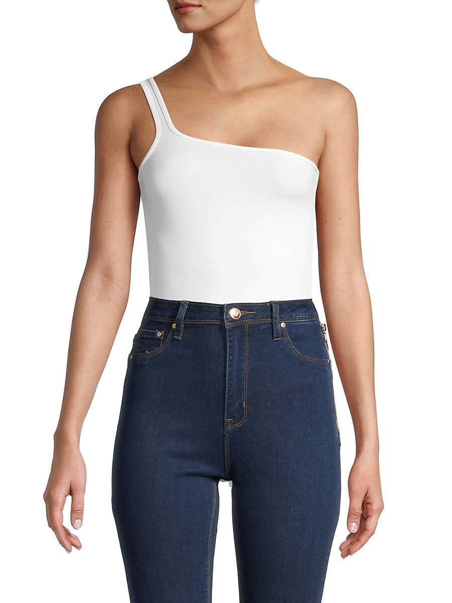 French Connection Women's Saachi One-Shoulder Bodysuit - Summer White - Size M | Saks Fifth Avenue OFF 5TH