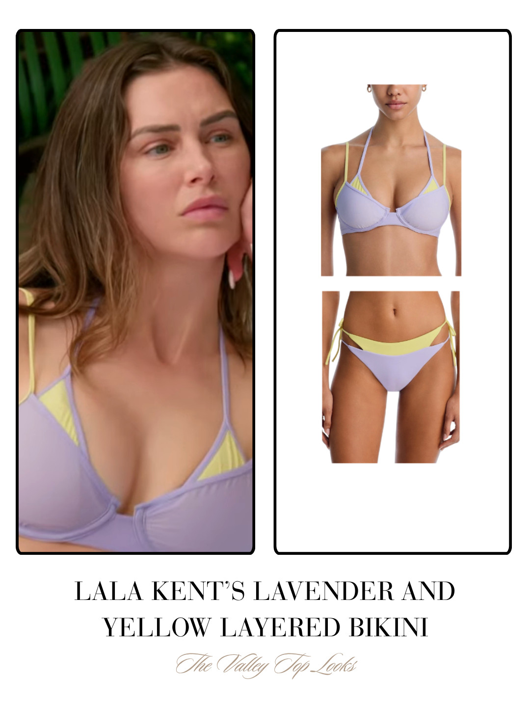 Lala Kent's Lavender and Yellow Layered Bikini 

 
