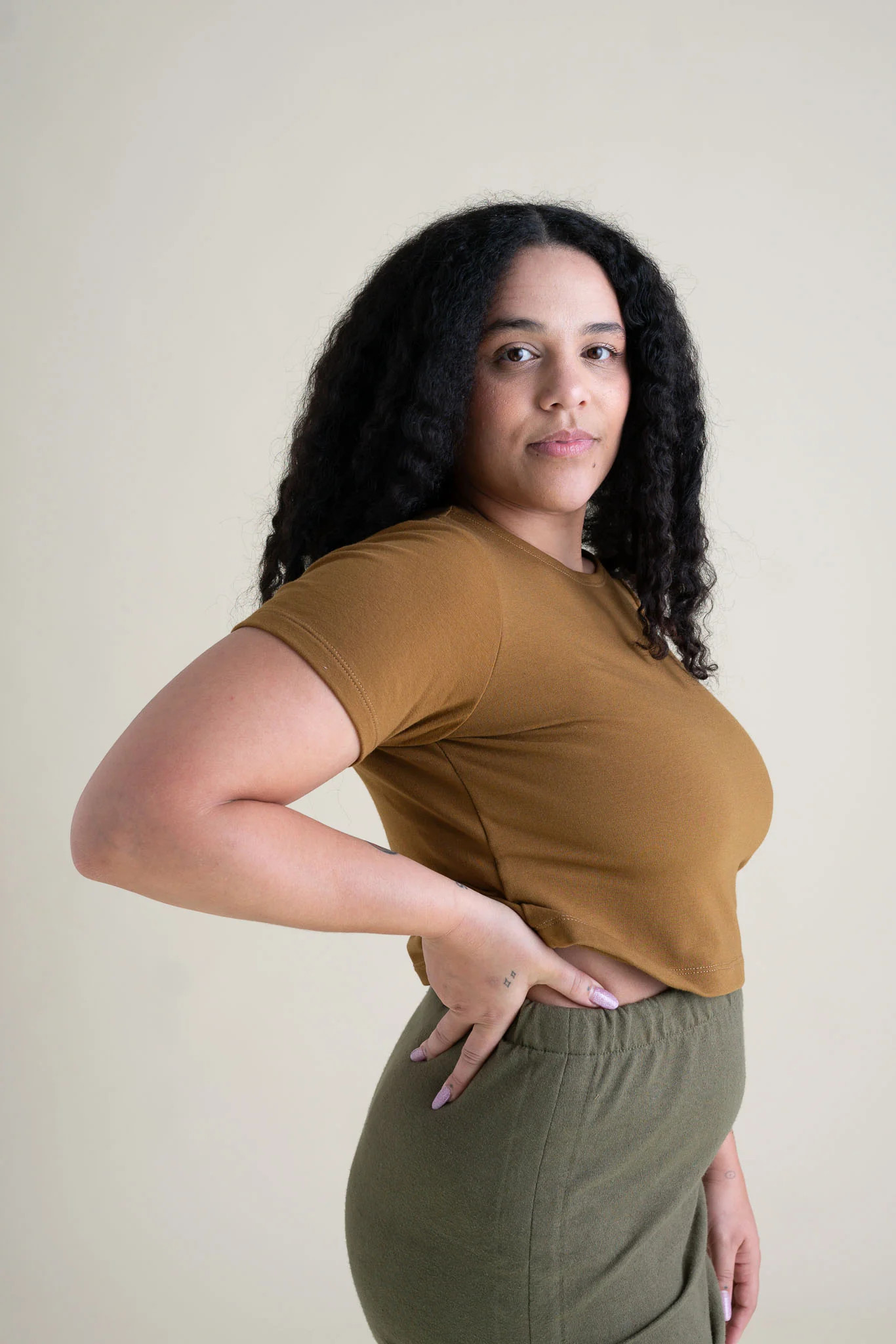 Eden Crop Tee in Almond | Conscious Clothing