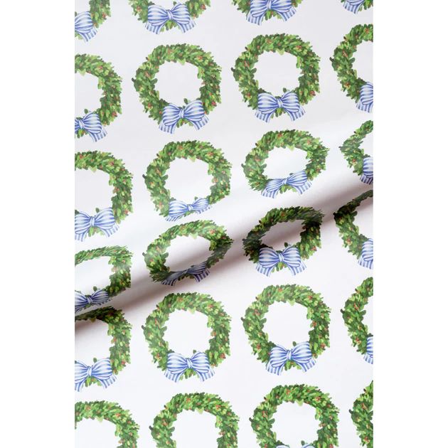 Boxwood Wreath Gift Wrap | Cailini Coastal