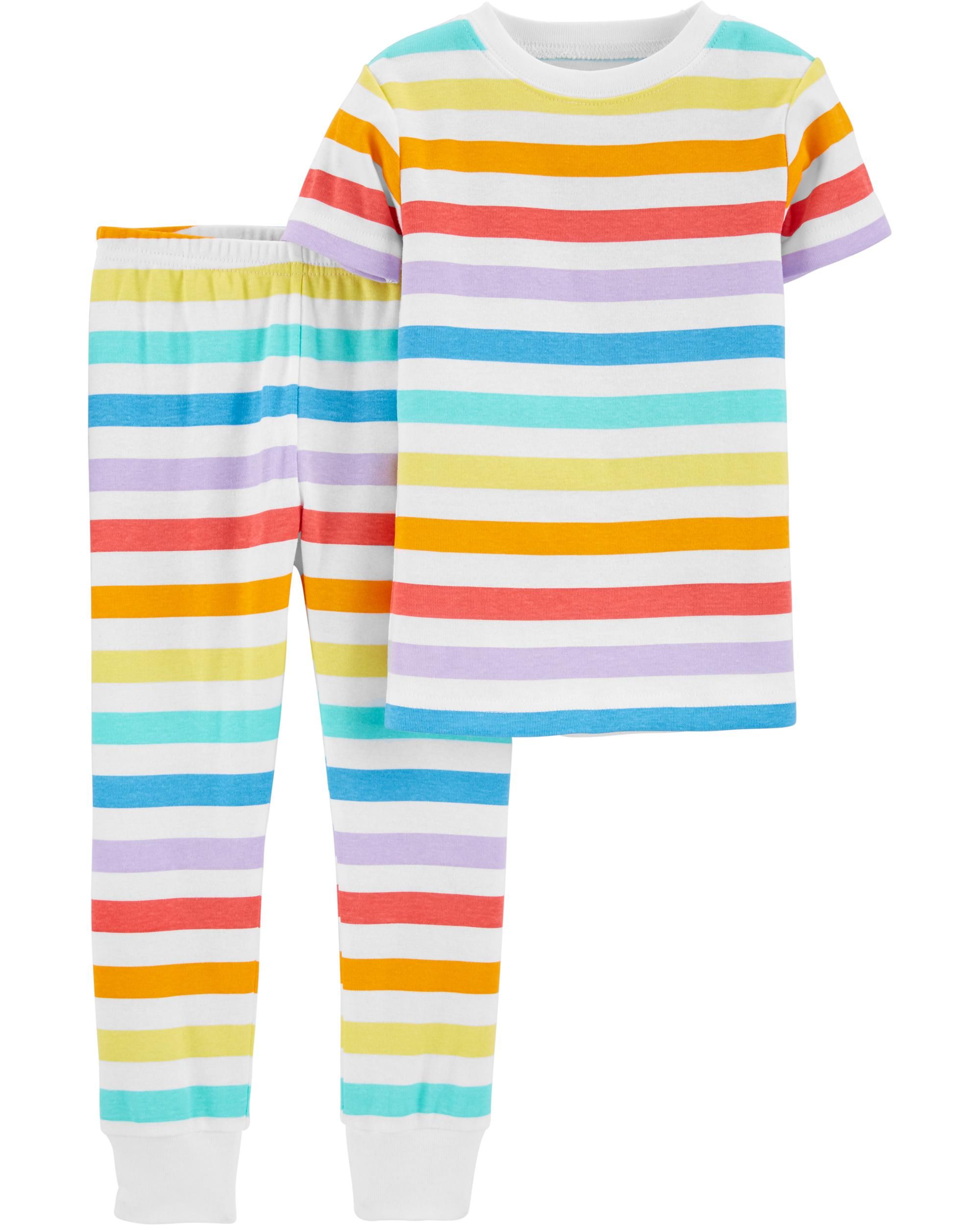 2-Piece Rainbow 100% Snug Fit Cotton PJs | Carter's