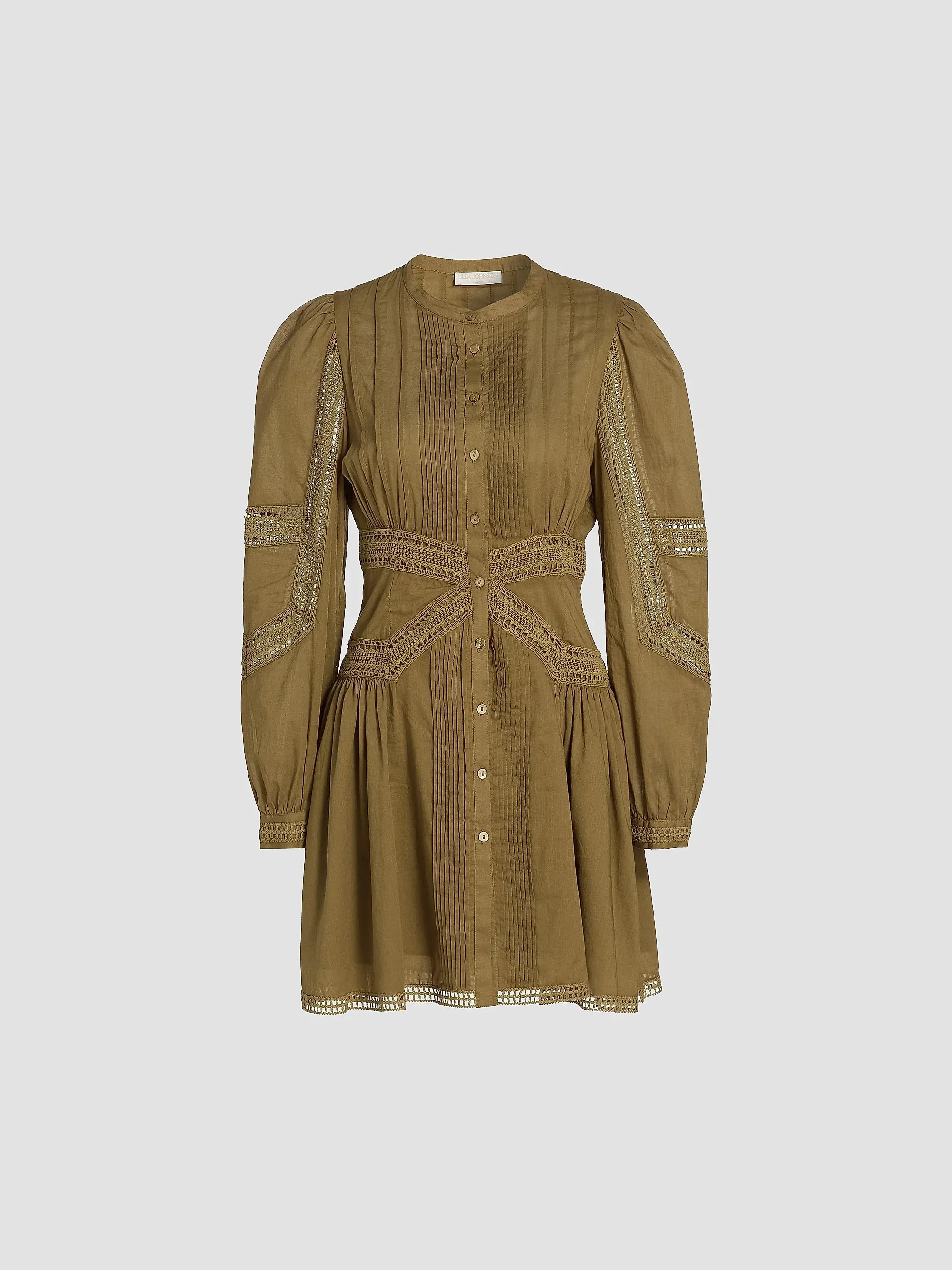 Elysia Laced Cotton A-Line Minidress | Saks Fifth Avenue