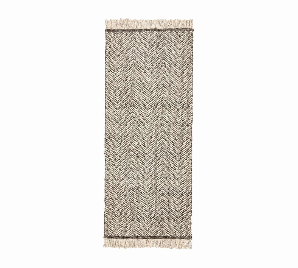 Wheatley Synthetic Rug with Anti Slip Backing, 2 x 3', Charcoal | Pottery Barn (US)