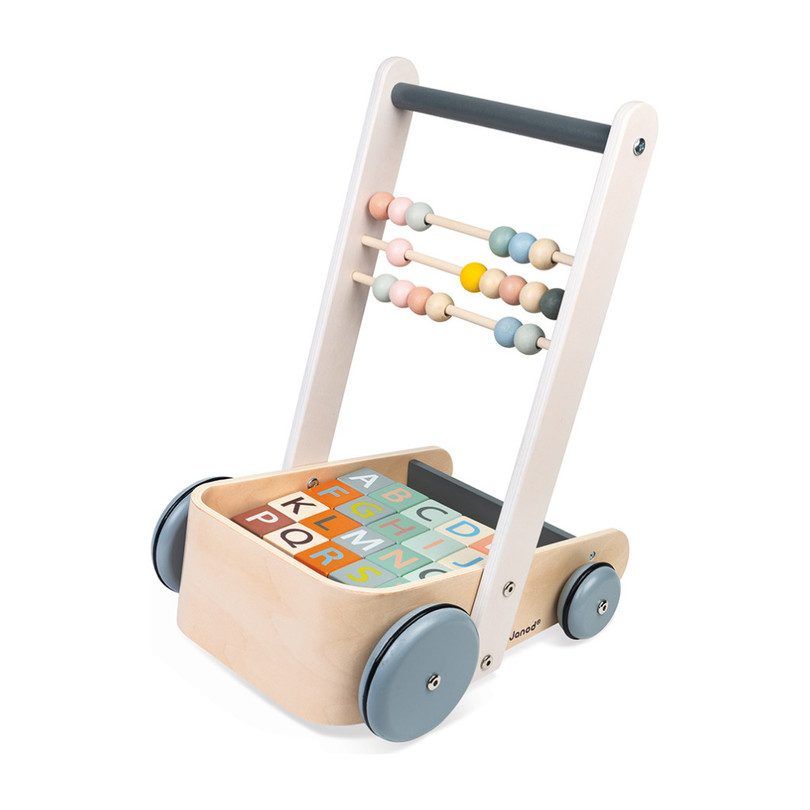 Janod Sweet Cocoon Cart with ABC Blocks | Maisonette