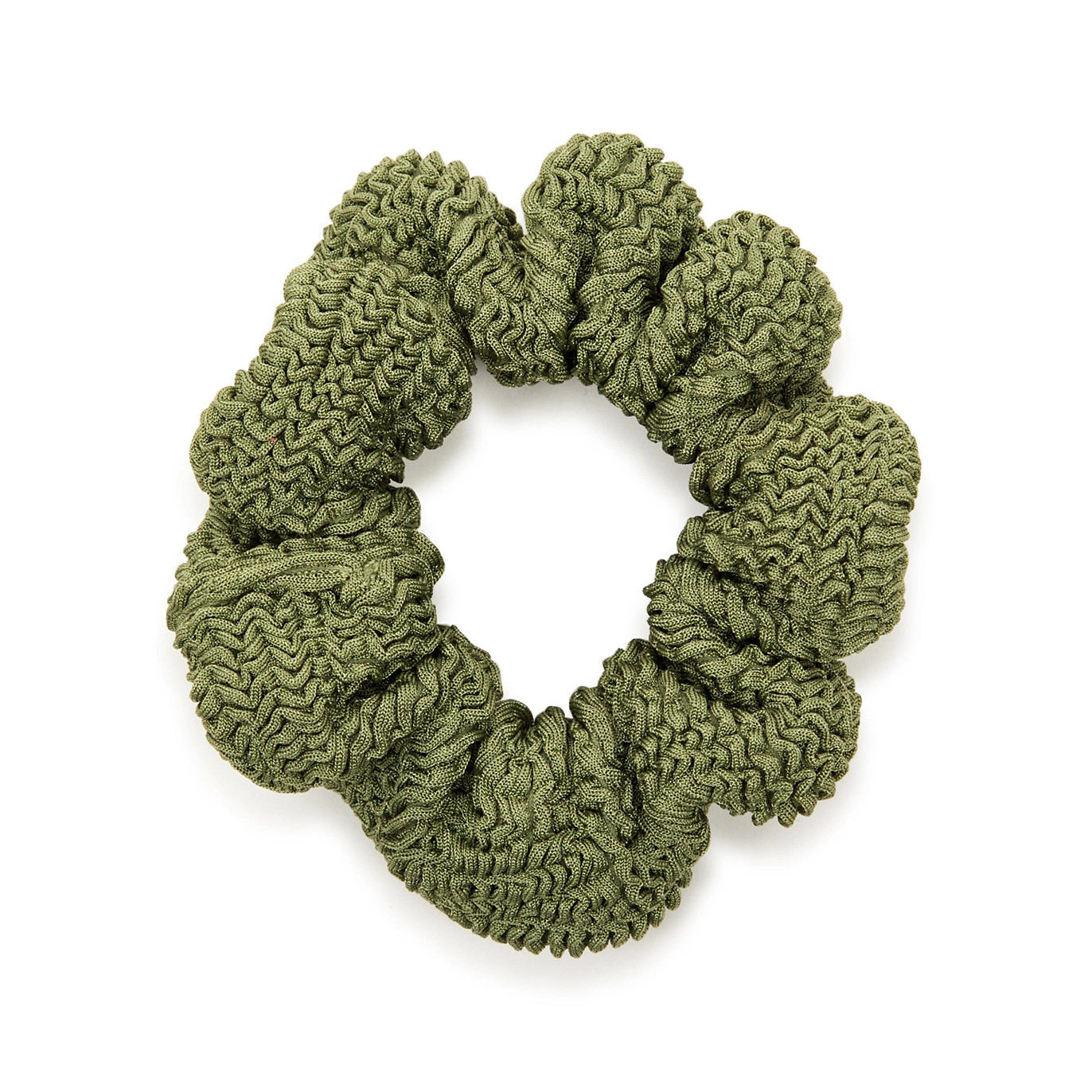 Hunza G Seersucker Scrunchie - Green | Harvey Nichols (Global)