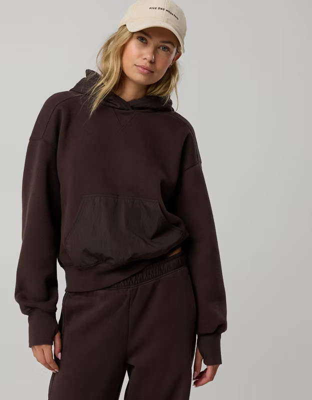 OFFLINE By Aerie Cloud Fleece Nylon Hoodie | Aerie
