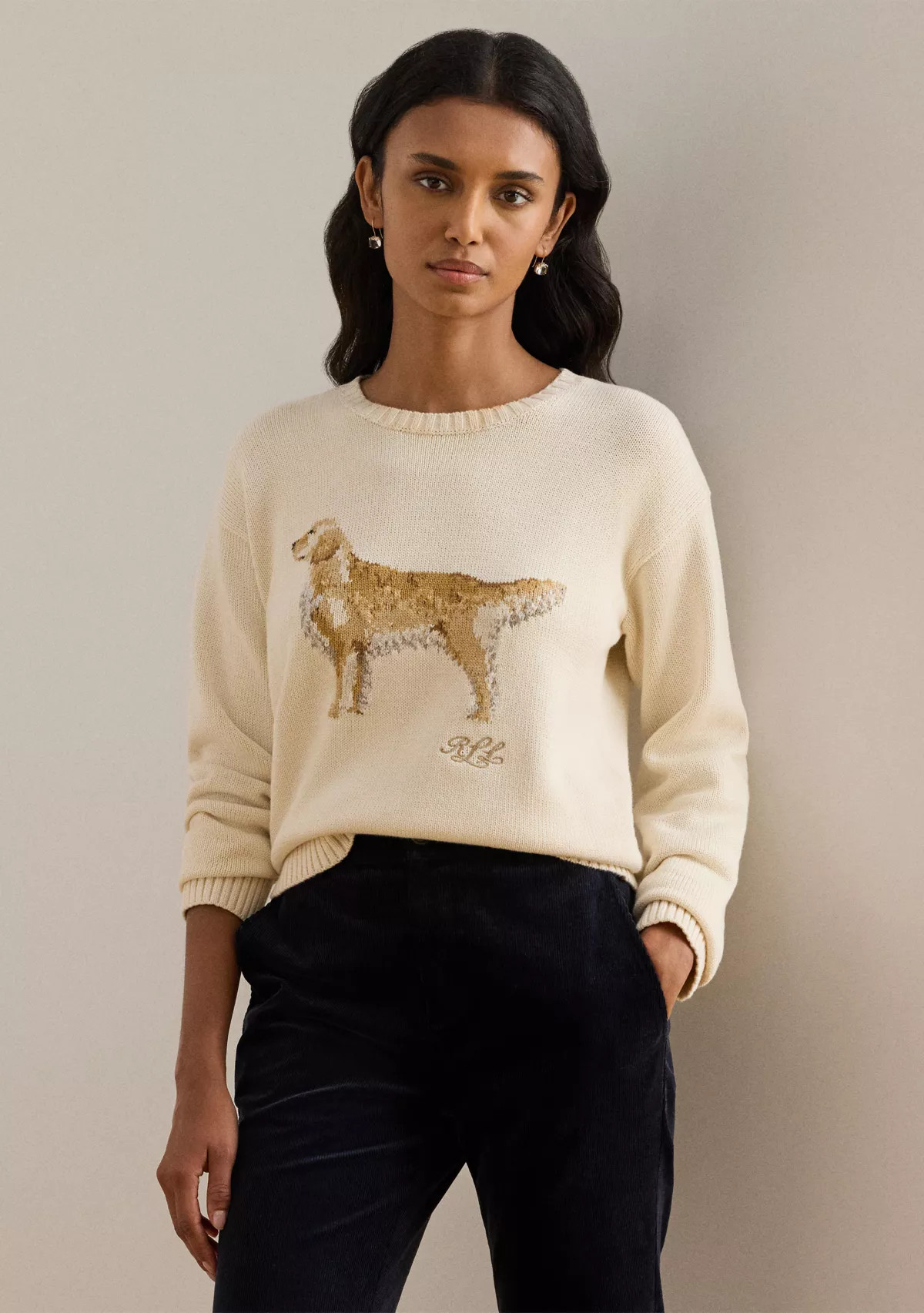 Intarsia-Knit Golden Retriever Sweater | Belk