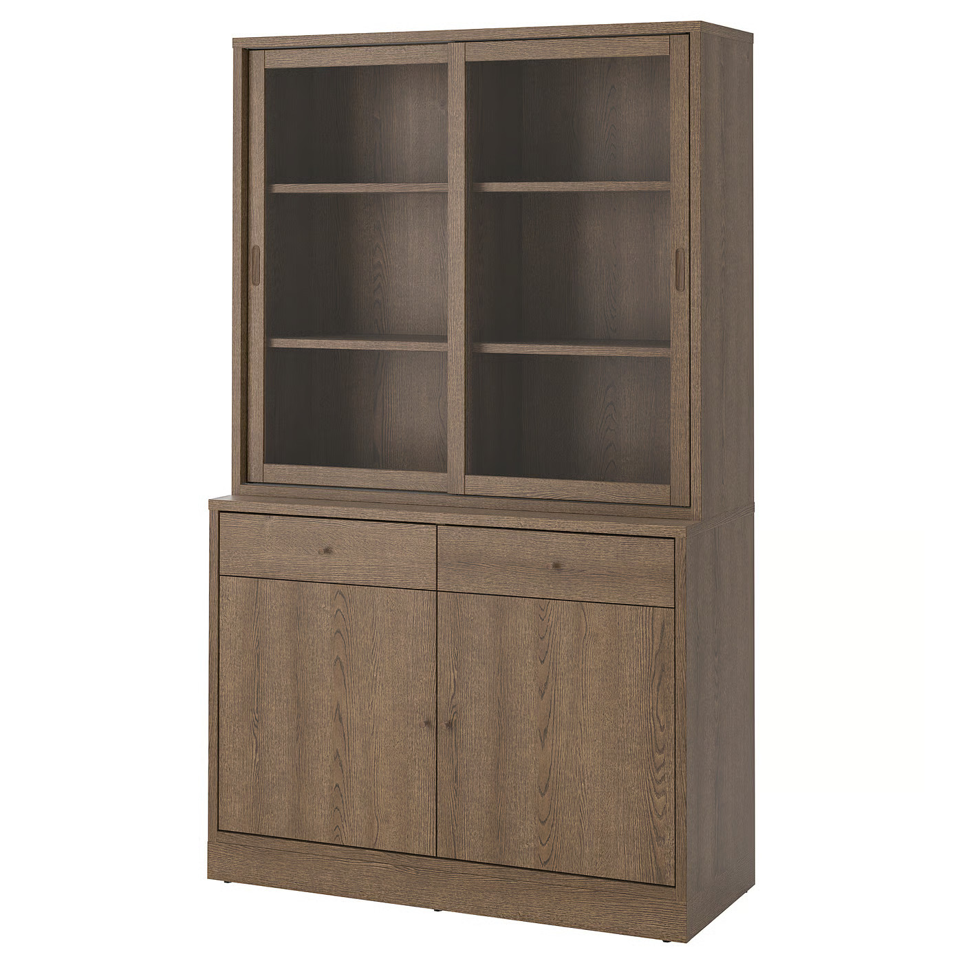 TONSTAD Storage with sliding glass doors, brown stained oak veneer/clear glass, 47 1/2x18 5/8x78 ... | IKEA US
