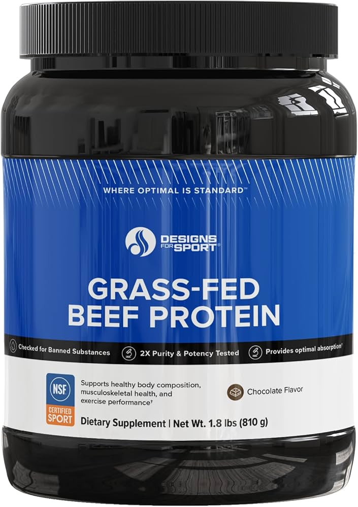 Designs for Sport Beef Protein Powder - NSF Certified for Sport Hydrolyzed Protein - Highly Absor... | Amazon (US)