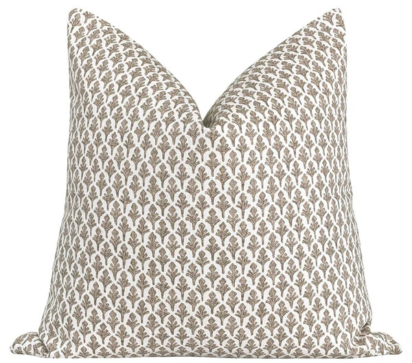Lilburn Driftwood Floral Pillow | Land of Pillows