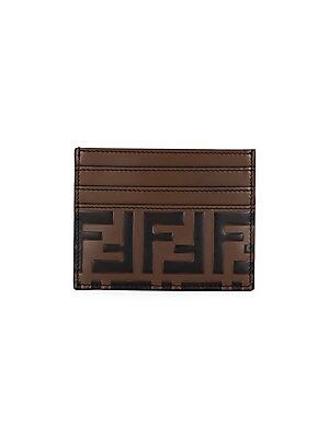 FF Embossed Leather Card Case | Saks Fifth Avenue