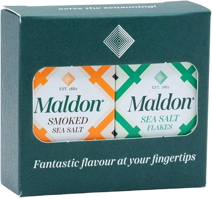 Maldon Salt - Pinch Tin Set - 2 x Original Sea Salt Pinch Tins and 2 x Smoked Sea Salt Pinch Tins... | Amazon (UK)