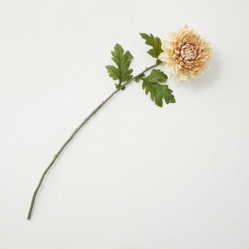 30" Faux Beige Chrysanthemum Flower Stem - Hearth & Hand™ with Magnolia | Target