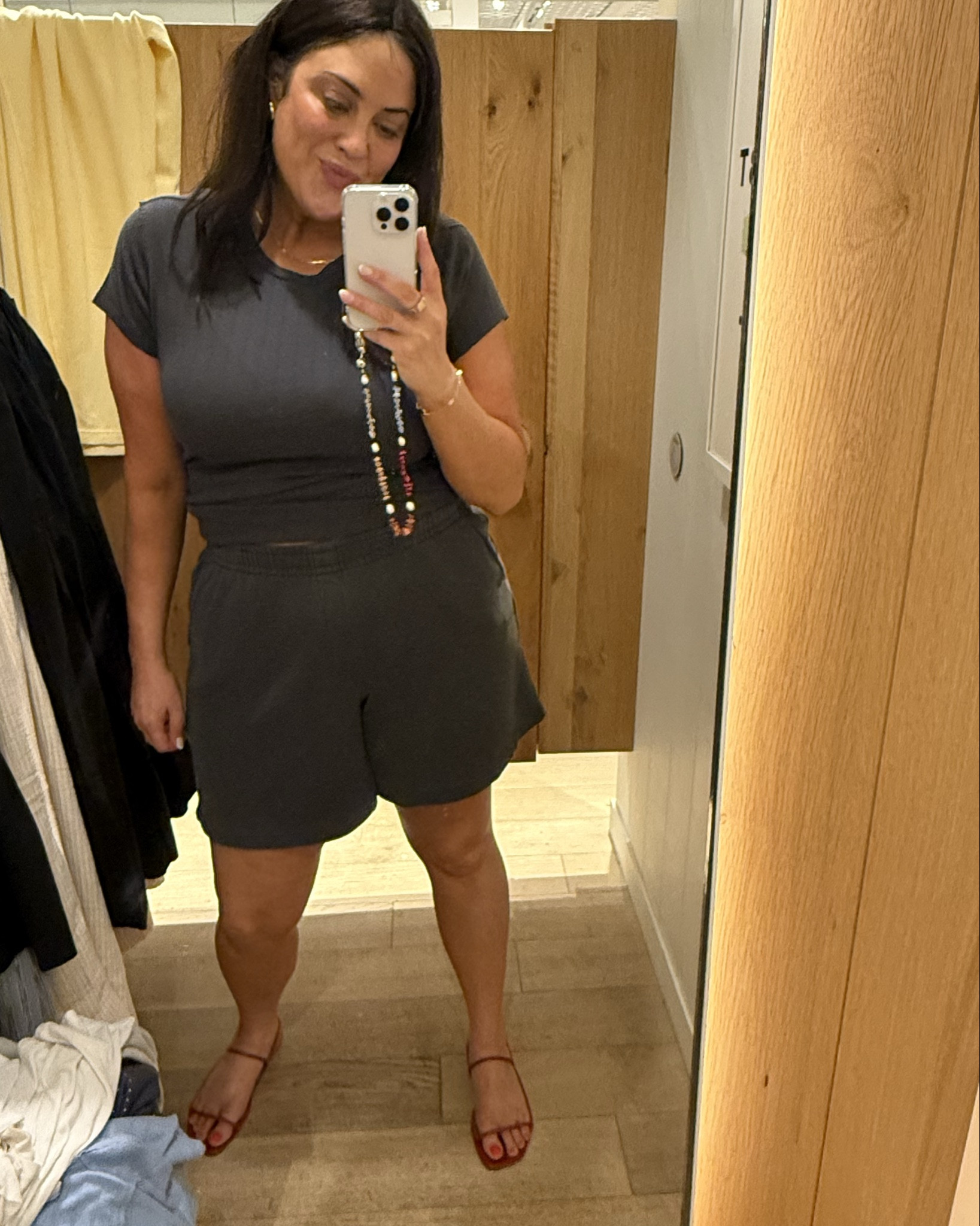 Size down in top and shorts (I’m in large and have it gathered) unless you want very loose. Aerie sale! 

#LTKSaleAlert #LTKFindsUnder50