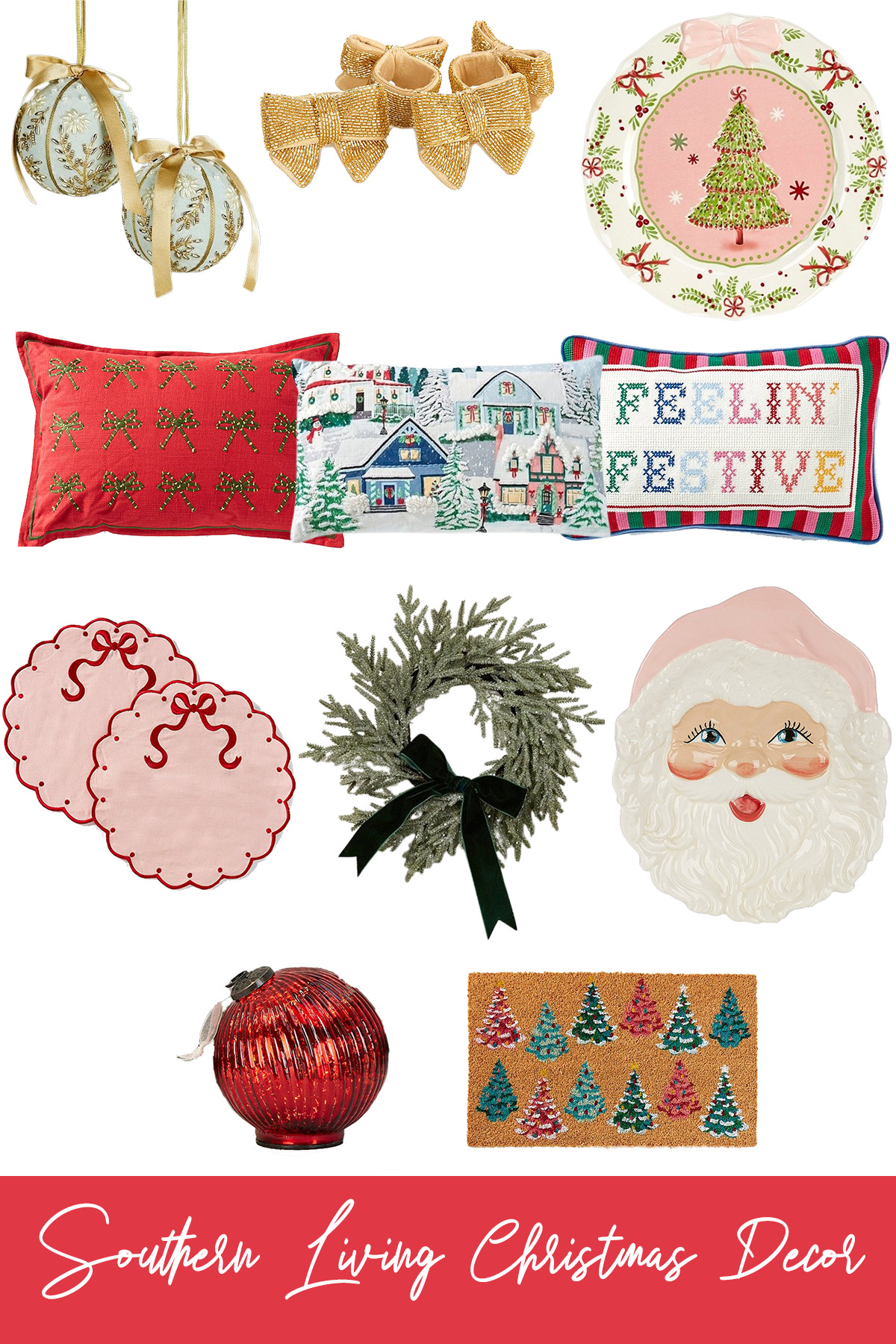 Southern Living (at Dillard’s) Christmas Decor

While I’m a northeastern NJ suburb girl, I know some of those who end up on my blog are from the south and therefore favor the more southern decor styles. The 2025 Southern Living Christmas Collection at Dillard’s blends classic Southern charm with the nostalgic, handcrafted trends defining this year’s holiday decor. The pieces shown below — gold-detailed glass ornaments, beaded bow napkin rings, scalloped embroidered placemats, a frosted wreath with a velvet bow, and a vintage-inspired Santa plate — create a warm, heritage-rich foundation for decorating. If you want to bring some pink to your Christmas decor, this is perfect!

 

 #LTKHoliday #LTKSeasonal #LTKHome