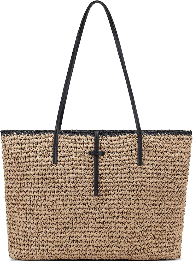 Kiss Sea Extra Large Straw Beach Bag The Tote Bag for Women Beach Purse Shoulder Crochet Straw Cl... | Amazon (US)