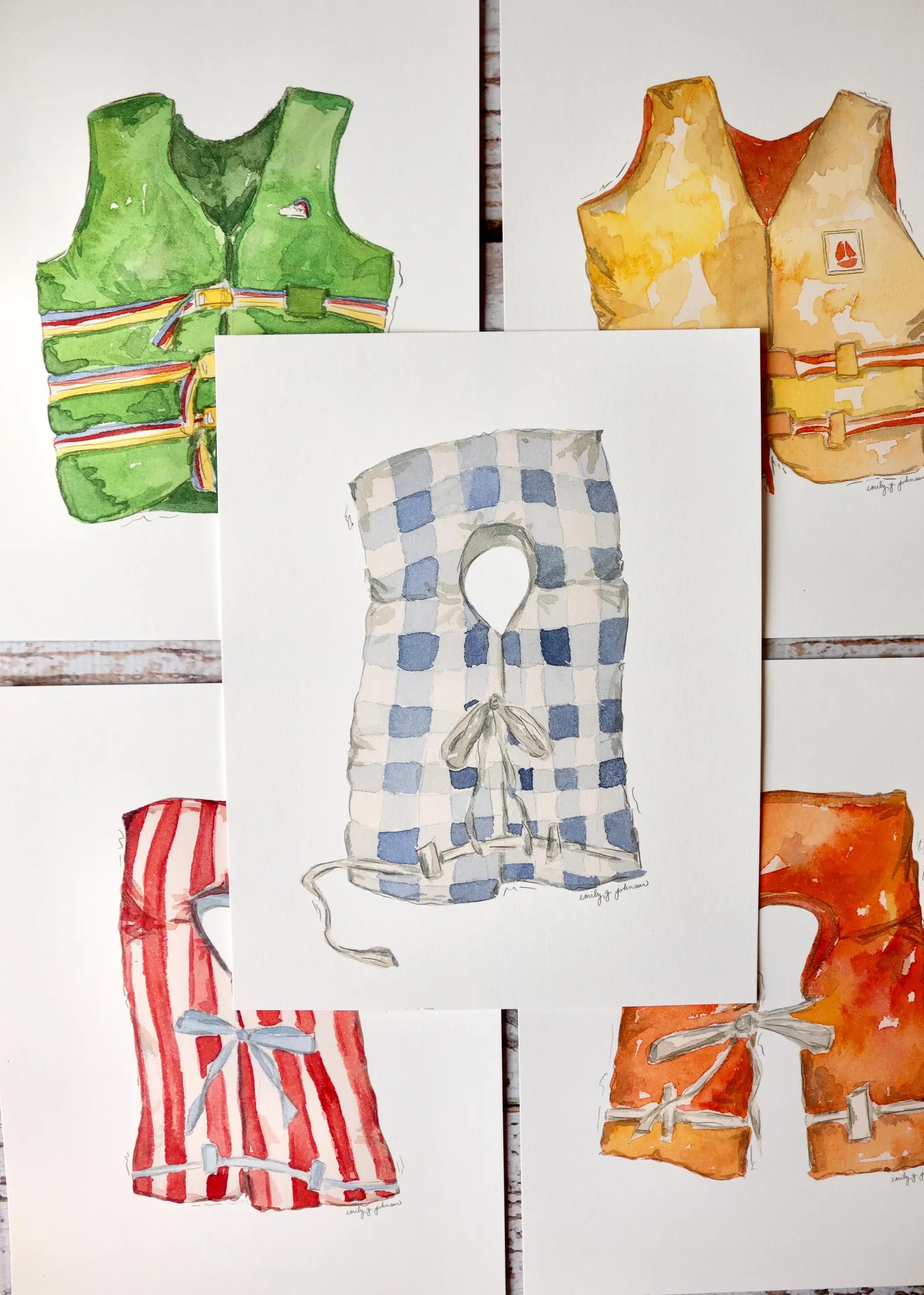 Watercolor Life Jacket Art Print | Lifesaver Artwork | Lake House Wall Decor | Vintage - Etsy | Etsy (Global)
