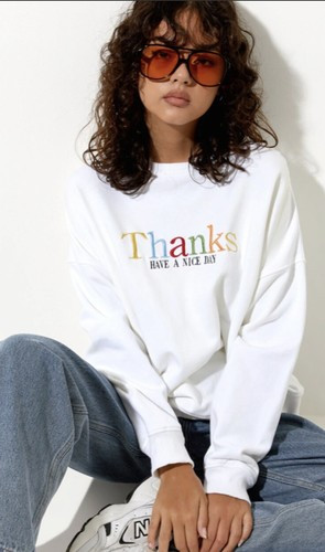 Details about   Motel Rocks Thanks Have A Nice Day Jumper. Size L. Bnwt | eBay UK