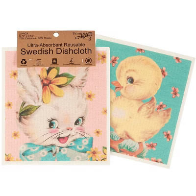 Primitives by Kathy Vintage Easter Swedish Dishcloth Set | Target