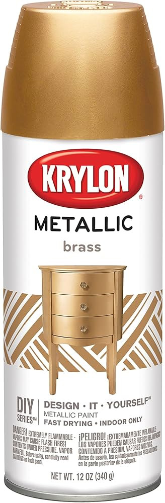 Krylon K02204 BRILLIANT SPRAY PAINT METALLIC BRASS, 11 Ounce (Pack of 1), 12 Fl Oz | Amazon (US)