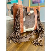 Western Handbag, Leather Fringe Cowhide Bag, Sunflower Crossbody, Myra Purse, Long Cowgirl | Etsy (US)
