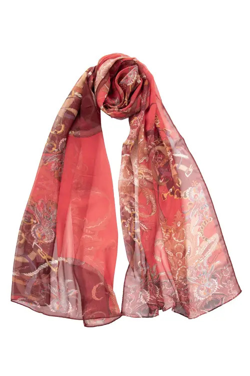 Elizabetta Alessandra - Long Sheer Silk Scarf for Women in Red at Nordstrom | Nordstrom