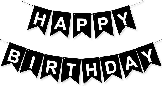 Happy Birthday Banner, Happy Birthday Sign, Birthday Decorations, Birthday Banner, Birthday Party... | Amazon (US)