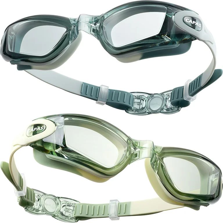 CAPAS Kids Swim Goggles, Pack of 2 Waterproof Anti-Fog Anti-UV Water Pool Swimming Class Goggles,... | Walmart (US)