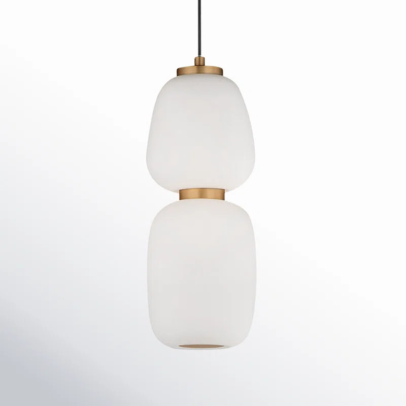 Kace 2 - Light Black/Gold LED Unique/Statement Pendant | Wayfair North America
