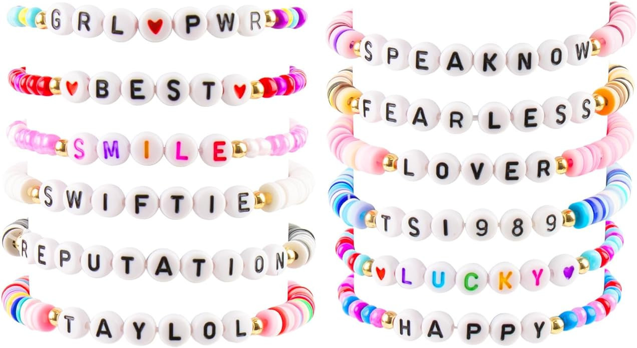 12pcs Taylor Friendship Bracelet Sets Lover Music Colourful Holiday Boys and Girls Best Gifts Red... | Amazon (US)