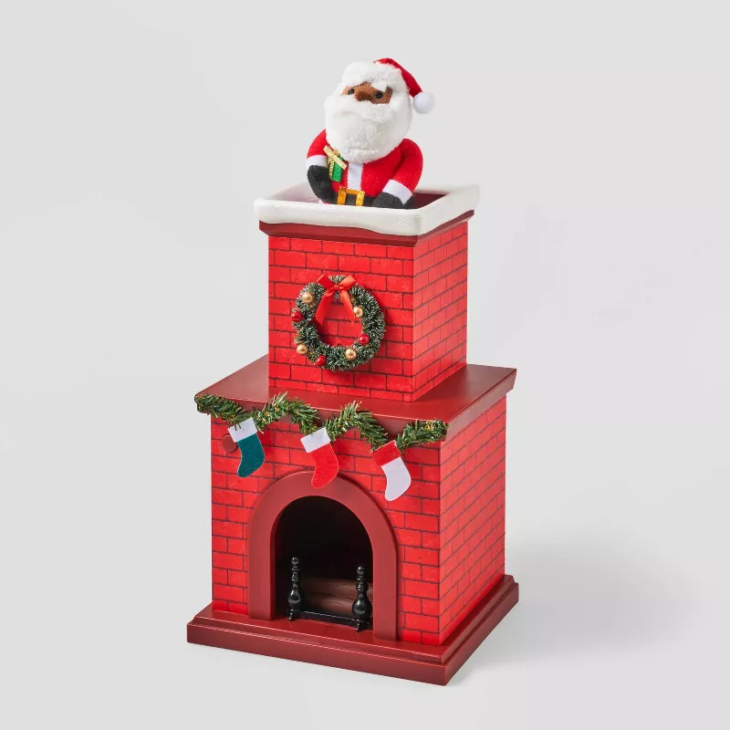 Animated Chimney with Santa Decorative Figurine - Wondershop™ | Target
