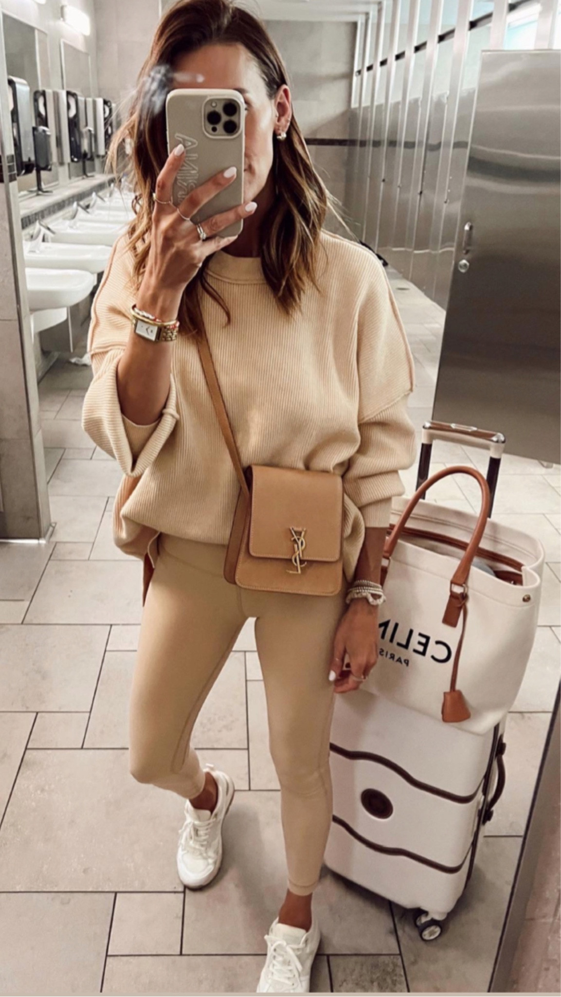 Amazon prime day deals: free people dupe sweater (I like these more than the actual FP ones) small, comes in a ton of colors! Delsey luggage I have been carrying for many years and it still looks new! Lululemon leggings - airport outfit 

#LTKxPrimeDay #LTKunder50 #LTKtravel