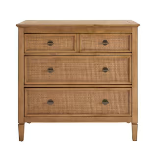 Marsden Patina Finish 3-Drawer Cane Chest of Drawers (38 in W. X 36 in H.) | The Home Depot