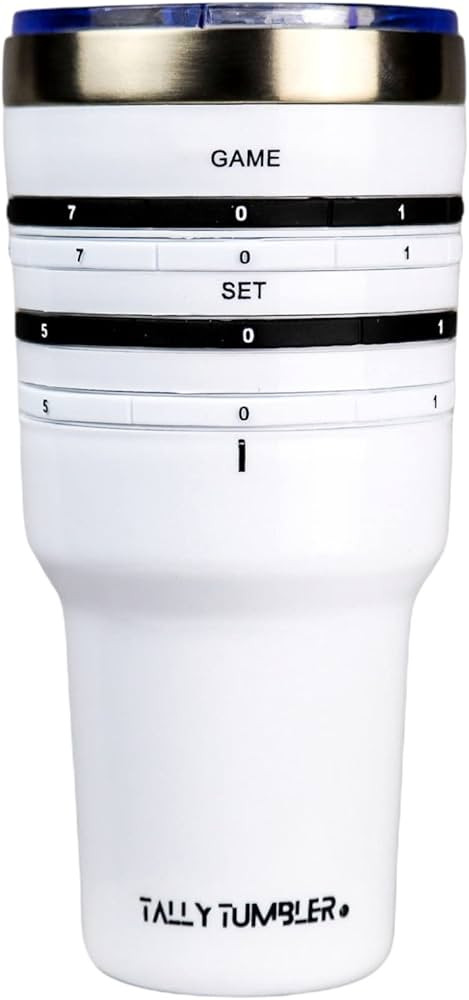 Tally Tumbler Tennis, Stainless Steel Cup Holder, 30 oz Leak Proof Lid, Double Wall Insulation, T... | Amazon (US)