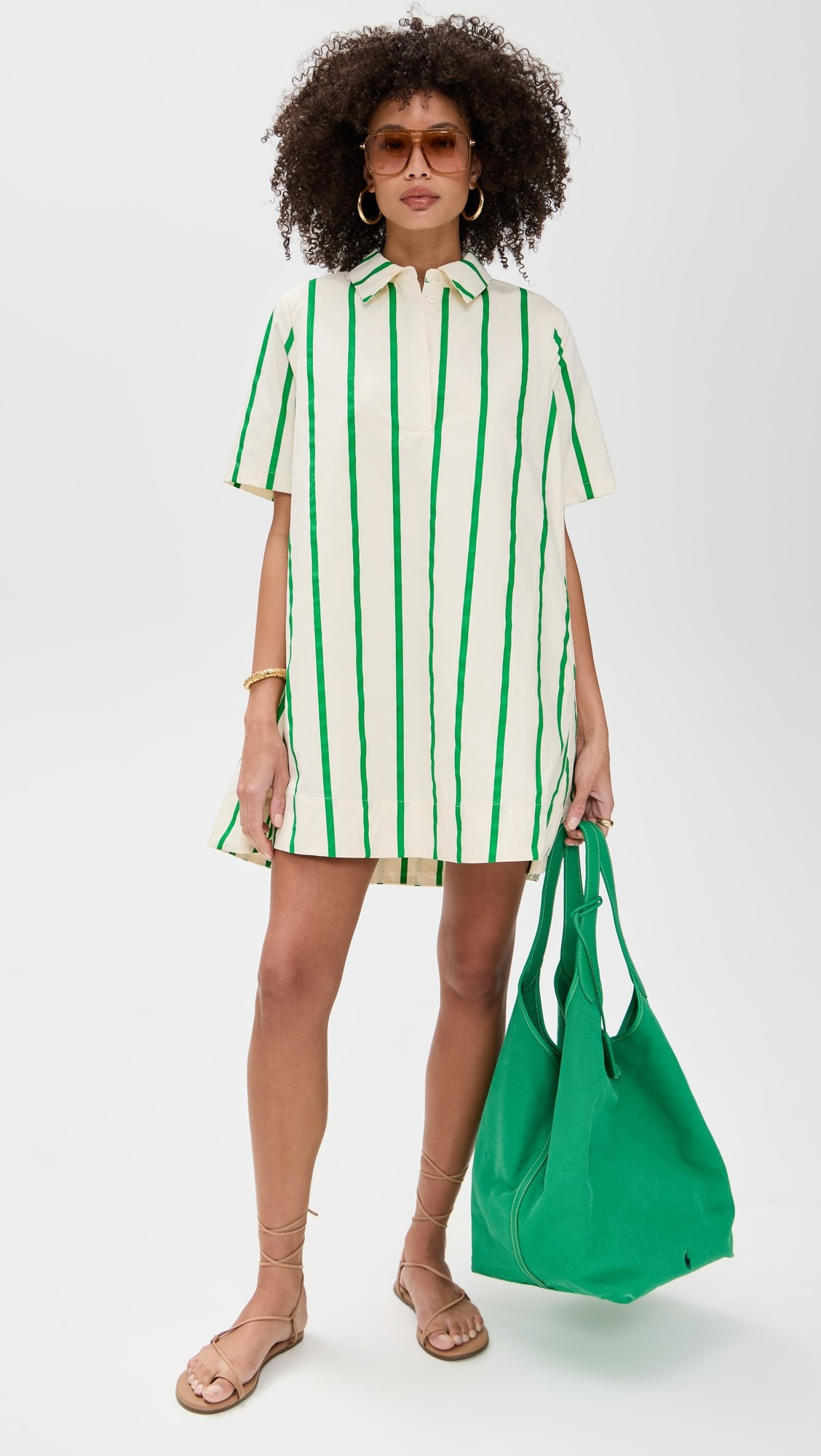 English Factory Striped Kaftan Mini Dress | Shopbop | Shopbop
