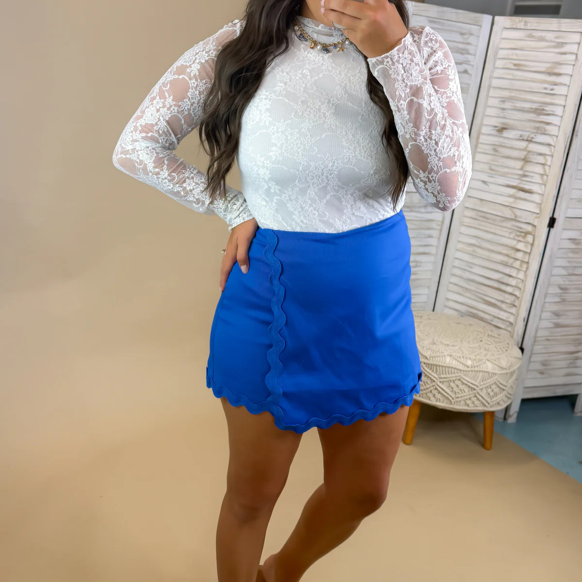 Blue Haven Ric Rac Skort | Poppy Jane