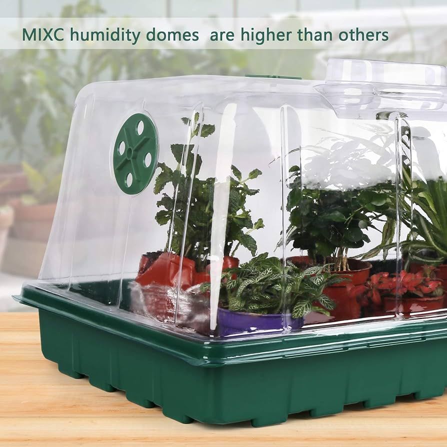 MIXC Humidity Dome 7" Tall 1020 Flat Trays Cover, 10 Pack, Propagation Seed Cloning Kit Super Spr... | Amazon (US)
