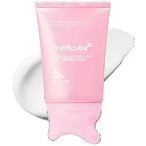 medicube PDRN Collagen Gua Sha Neck Wrinkle Cream | Built-In Gua Sha Massager with Volufiline 5% ... | Amazon (US)