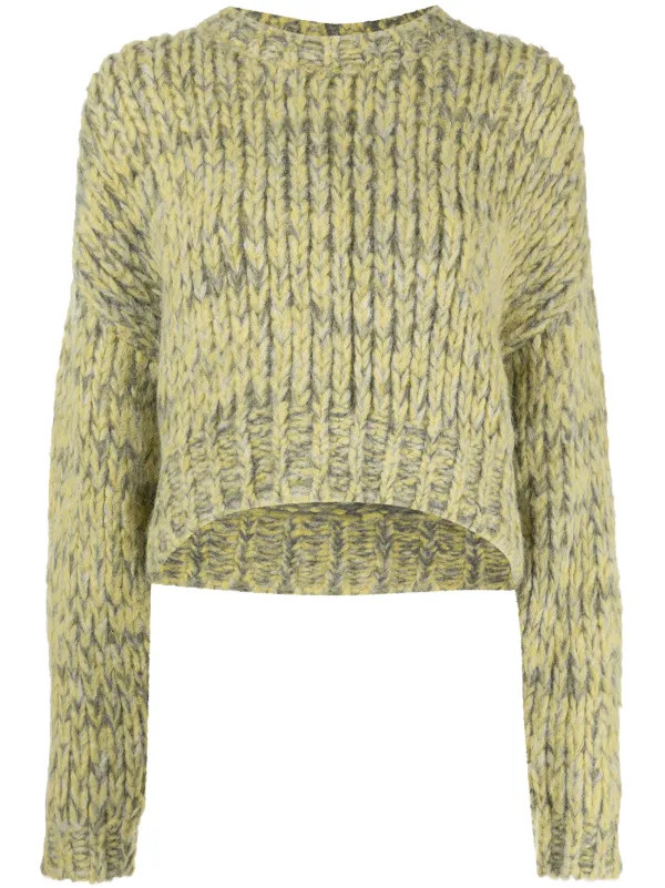 大理石纹圆领毛衣 | Farfetch (CN)