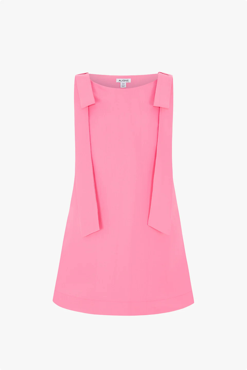 ALIGNE Bow Satin Mini Party Dress - Pink | FERN | ALIGNE UK & EU