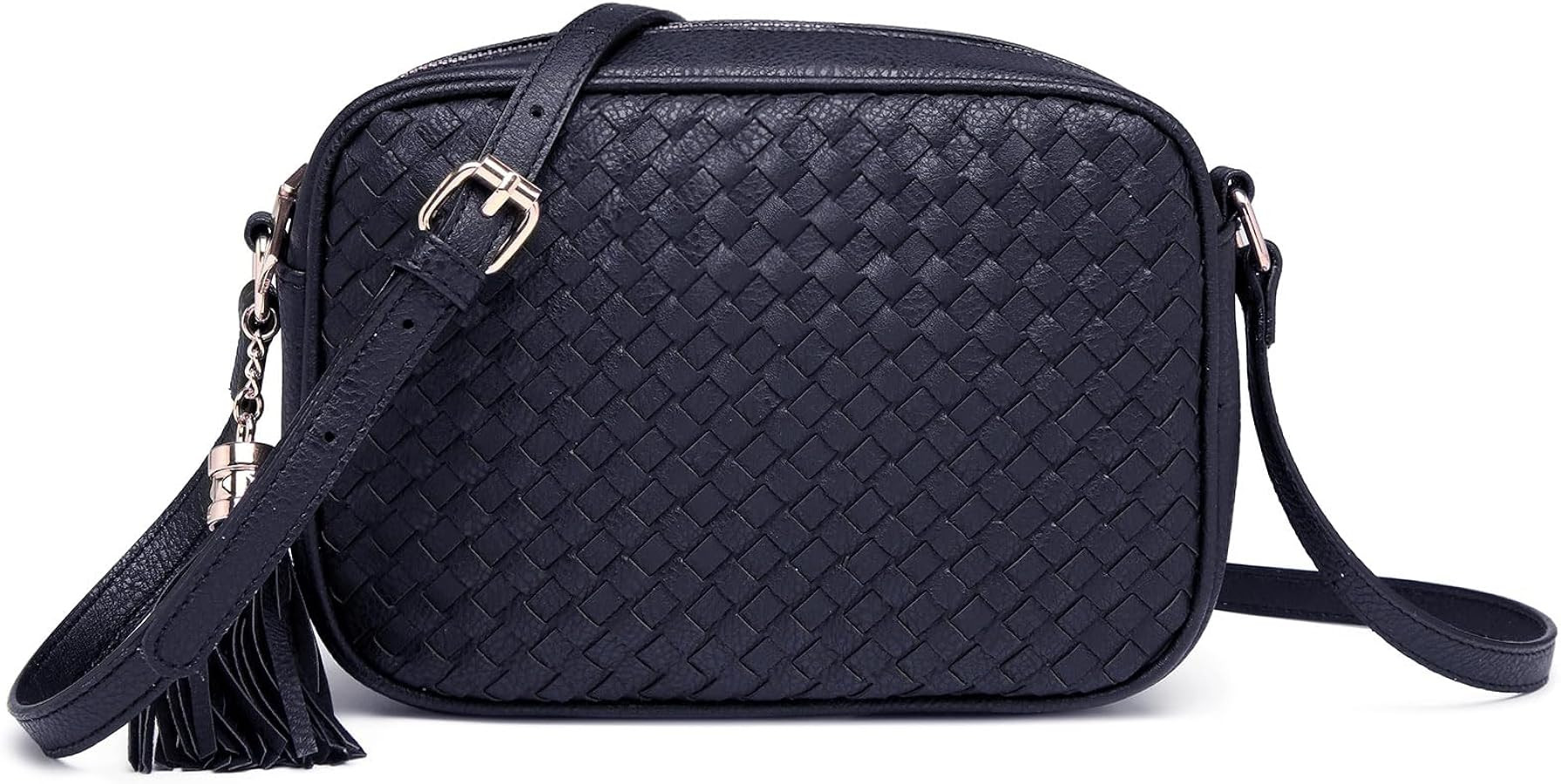 Small Crossbody Purses for Women Trendy Woven Cross Body Bag and Boho Purse,Soft Leather Handbags | Amazon (US)