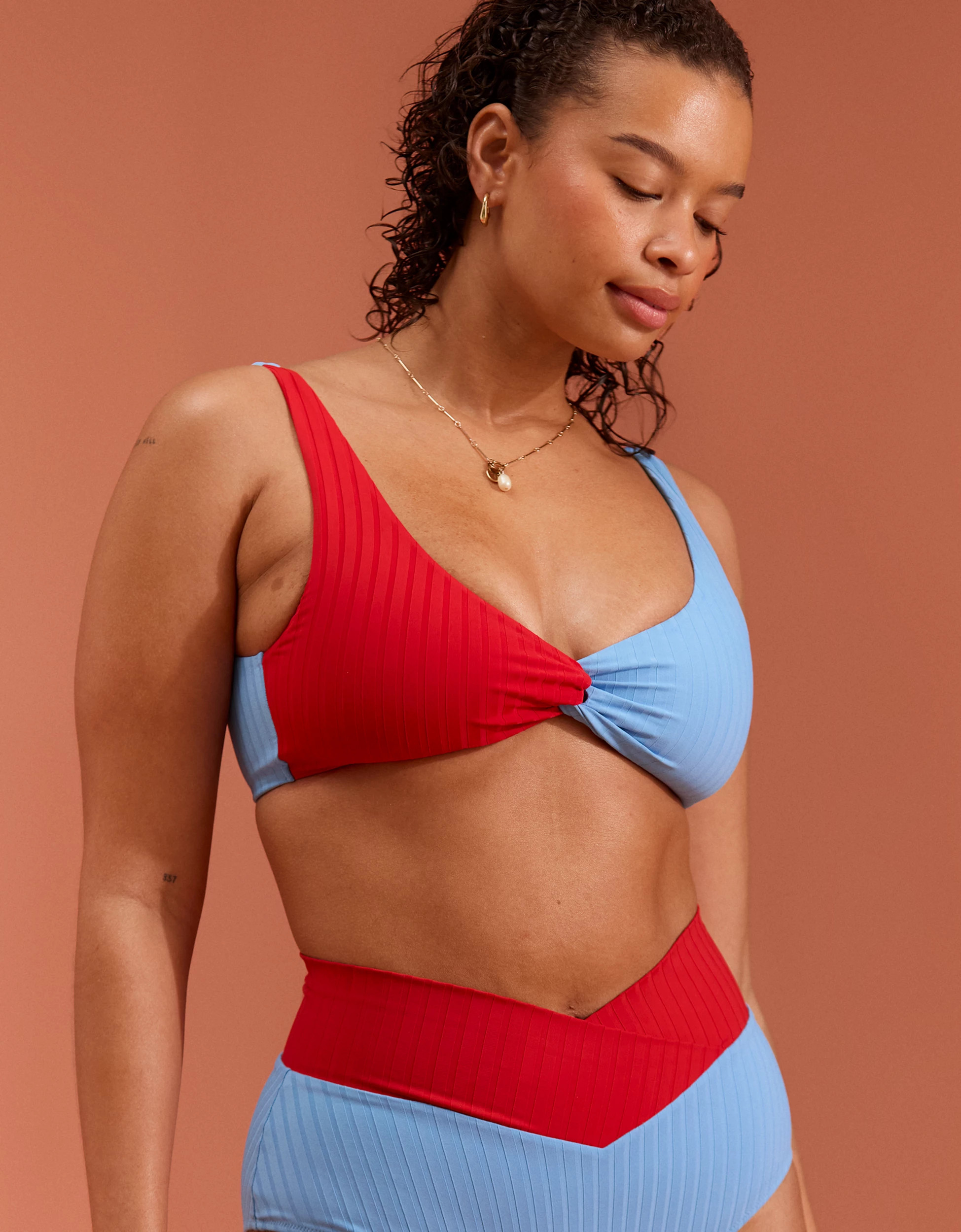 Aerie Ribbed Twist Bikini Top | Aerie