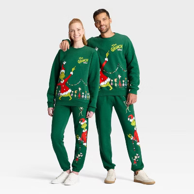 Adult The Grinch Graphic Sweatshirt - Green | Target