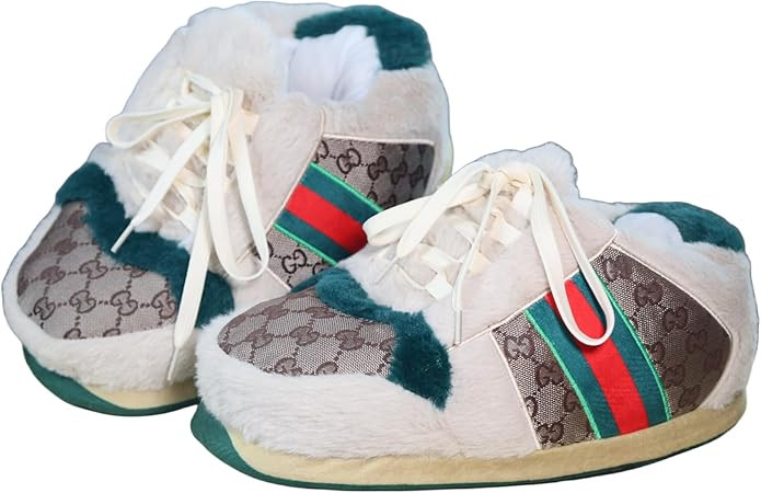 Unisex Fashion Plush Sneaker Slippers Men/Women House Non-Slip Warm Indoor Outdoor Fluffy Slipper... | Amazon (US)