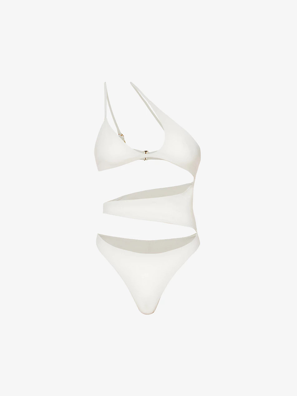 Lafayette asymmetric woven swimsuit | Selfridges