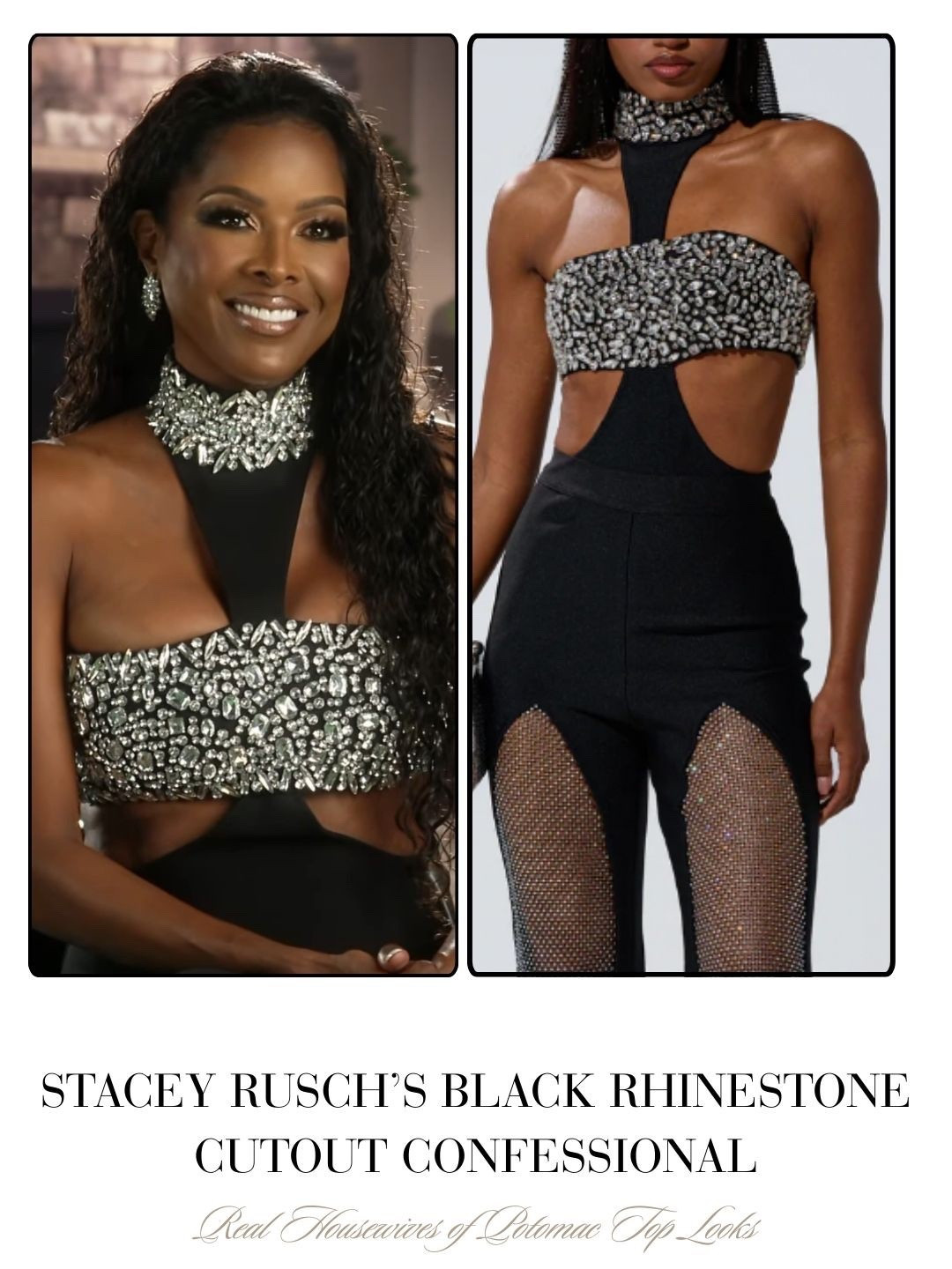 Stacey Rusch’s Black Rhinestone Cutout Confessional 